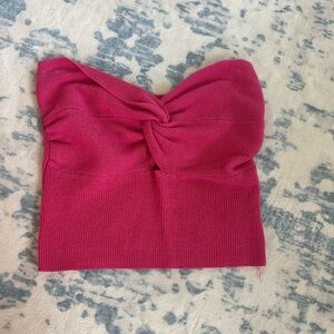 Elegant Pink Knotted Women's Top